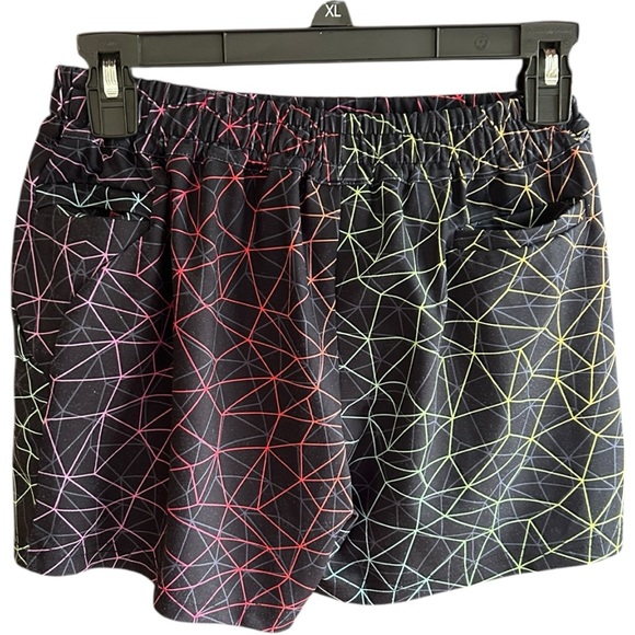 BlitzBeatz Prism (white lines) v4 shorts polyester spandex geometric print Sz S - Picture 2 of 8